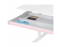 Rastúci písací stolík Adan - ružová / biela