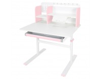 Rastúci písací stolík Adan - ružová / biela