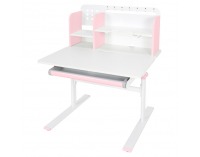 Rastúci písací stolík Adan - ružová / biela