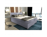 Boxspringová manželská posteľ Adara 140x200 cm - svetlosivá