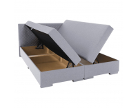 Boxspringová manželská posteľ Adara 140x200 cm - svetlosivá