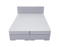 Boxspringová manželská posteľ Adara 180x200 cm - svetlosivá