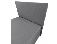 Čalúnená jednolôžková posteľ s úložným priestorom Adara 90x200 cm - sivá