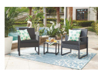 Záhradný set z umelého ratanu Adeje - sivá