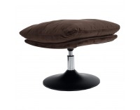 Dizajnové otočné kreslo s podnožou Adelmo - hnedá (Velvet)
