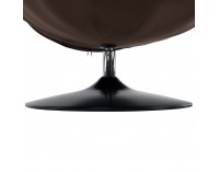 Dizajnové otočné kreslo s podnožou Adelmo - hnedá (Velvet)
