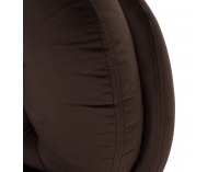 Dizajnové otočné kreslo s podnožou Adelmo - hnedá (Velvet)