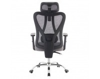 Kancelárske kreslo Ademir - tmavosivá / svetlosivá/ chróm