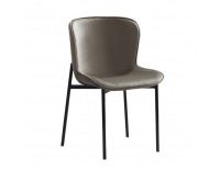 Jedálenská stolička Adena - sivohnedá taupe (Velvet) / čierna