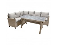 Záhradný set Adin - sivá / béžová