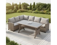 Záhradný set Adin - sivá / béžová