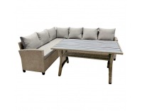 Záhradný set Adin - sivá / béžová