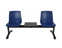 Plastová lavica (2-miestna) do čakární Adon 3T - tmavomodrá / čierna