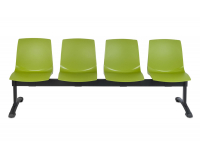 Plastová lavica (4-miestna) do čakární Adon 4 - svetlozelená / čierna