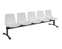 Plastová lavica (5-miestna) do čakární Adon 5 - biela / čierna