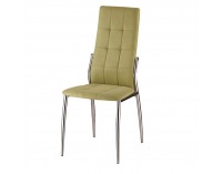 Jedálenská stolička Adora - zelená / chróm