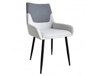 Jedálenská stolička Adrina - tmavosivá / svetlosivá / čierna