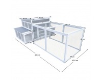 Kurník pre sliepky Adrio - biela / sivá