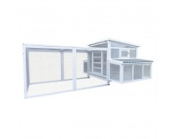 Kurník pre sliepky Adrio - biela / sivá