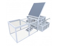 Kurník pre sliepky Adrio - biela / sivá