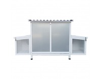 Kurník pre sliepky Adrio - biela / sivá