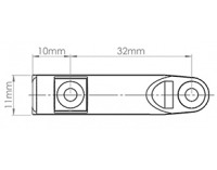Adaptér dverového tlmiča 8 MM - sivá