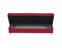 Rozkladacia pohovka s úložným priestorom Alada - červená