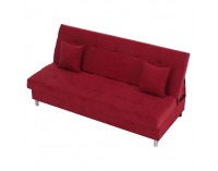 Rozkladacia pohovka s úložným priestorom Alada - červená