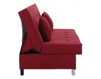 Rozkladacia pohovka s úložným priestorom Alada - červená