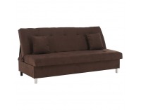 Rozkladacia pohovka s úložným priestorom Alada - hnedá