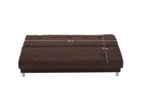 Rozkladacia pohovka s úložným priestorom Alada - hnedá