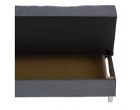 Rozkladacia pohovka s úložným priestorom Alada - sivá