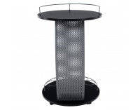 Servírovací stolík na kolieskach Aladar New - čierna / strieborná