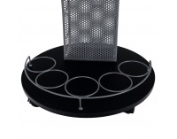 Servírovací stolík na kolieskach Aladar New - čierna / strieborná