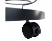 Servírovací stolík na kolieskach Aladar New - čierna / strieborná