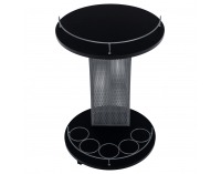 Servírovací stolík na kolieskach Aladar New - čierna / strieborná