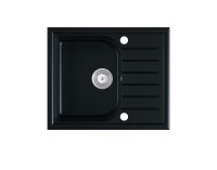 Granitový kuchynský drez Alaros 58,5x49 cm - čierna