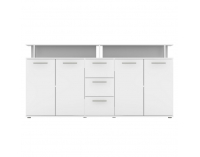 Štvordverová komoda so zásuvkami Albi - biela