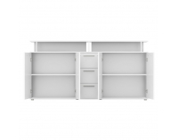 Štvordverová komoda so zásuvkami Albi - biela