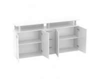 Štvordverová komoda so zásuvkami Albi - biela