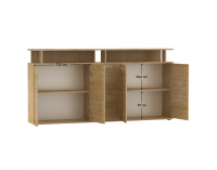 Štvordverová komoda so zásuvkami Albi - dub artisan