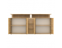Štvordverová komoda so zásuvkami Albi - dub artisan