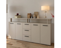 Štvordverová komoda so zásuvkami Albi - kašmír