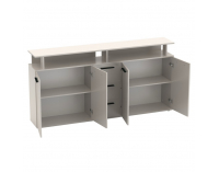 Štvordverová komoda so zásuvkami Albi - kašmír