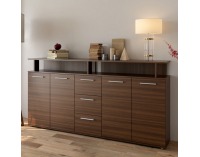 Štvordverová komoda so zásuvkami Albi - orech tabacco