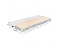 Obojstranný penový matrac (2 ks) Albo Lux 2 New 90x200 cm - biela