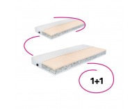 Obojstranný penový matrac (2 ks) Albo Lux 2 New 90x200 cm - biela