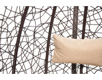 Závesné hojdacie kreslo Alcamo L - hnedá / béžová