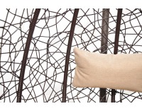 Závesné hojdacie kreslo Alcamo XL - hnedá / béžová