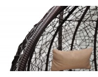 Závesné hojdacie kreslo Alcamo XL - hnedá / béžová